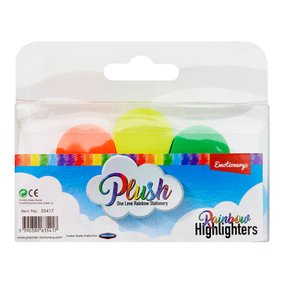 Emotionery Plush Rainbow Highlighers-Highlighters-Emotionery|Stationery Superstore UK