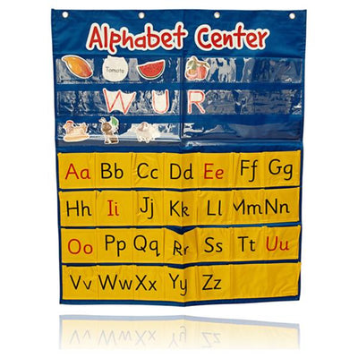 Ormond 710x900mm Alphabet Center Pocket Chart with 104 Double Sided Cards-Educational Games ,Dry Wipe Pocket Storage-Ormond|Stationery Superstore UK