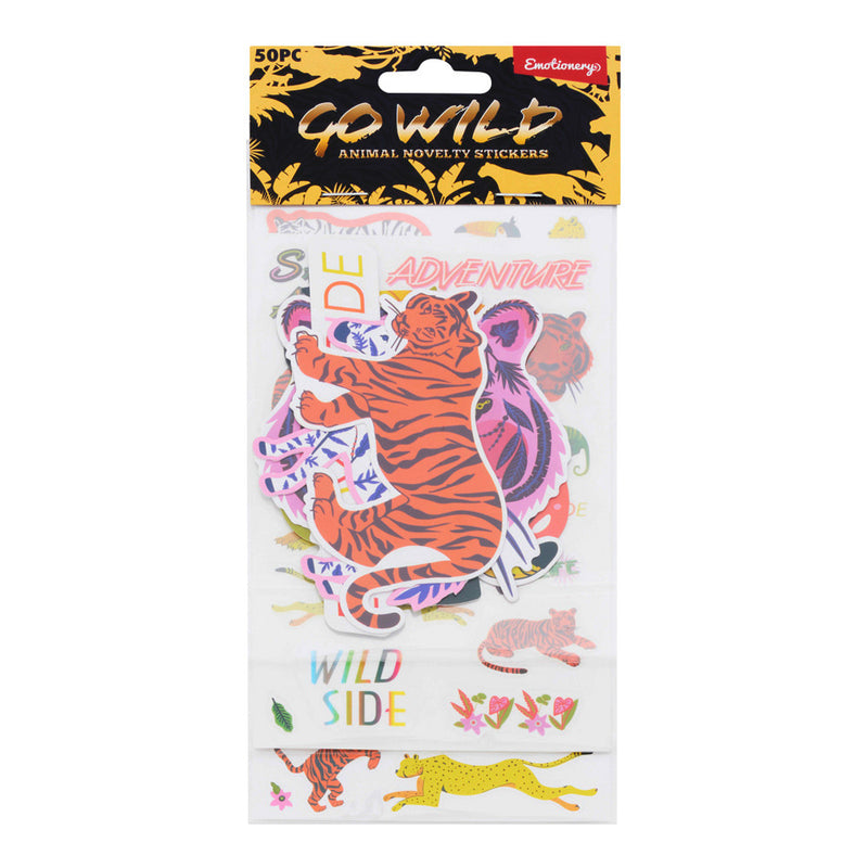 Emotionery Stickers - Go Wild Animals - Pack of 50-Sticker Books & Rolls-Emotionery|Stationery Superstore UK