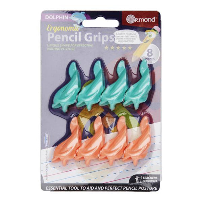 Ormond Ergonomic Pencil Grips - Dolphin - Pack of 8-Pencil Grips-Ormond|Stationery Superstore UK