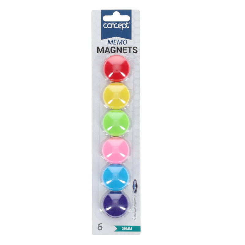 Premier Office 33mm Magnet Memo Holders - Pastel - Pack of 6-Magnets-Premier Office|Stationery Superstore UK
