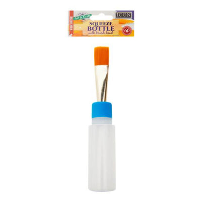 Icon Squeeze Bottle with Brush Head-Paint Brushes ,Daubers & Blenders-Icon|Stationery Superstore UK