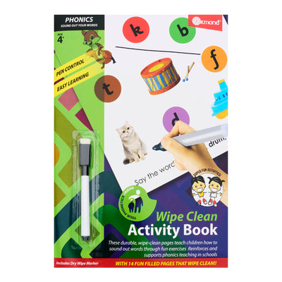 Ormond A4 Wipe Clean Activity Book - 14 Pages - Phonics-Activity Books ,Educational Books-Ormond|Stationery Superstore UK