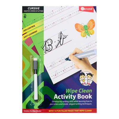 Ormond A4 Wipe Clean Activity Book - 14 Pages - Cursive-Activity Books ,Educational Books-Ormond|Stationery Superstore UK