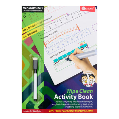 Ormond A4 Wipe Clean Activity Book - 14 Pages - Measurements-Activity Books ,Educational Books-Ormond|Stationery Superstore UK