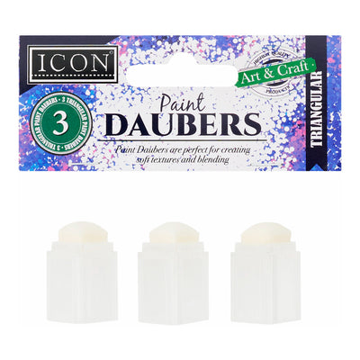 Icon Paint Daubers - Triangular - Pack of 3-Daubers & Blenders-Icon|Stationery Superstore UK
