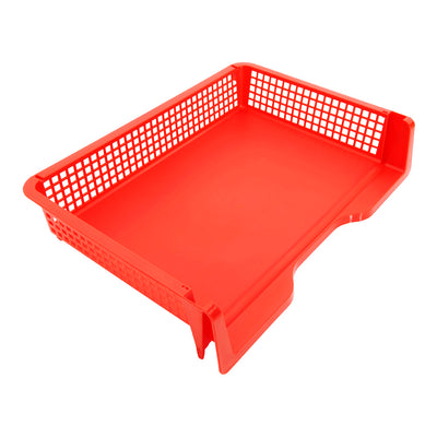Premto A4 Paper Tray - Landscape Ketchup Red-File Boxes & Storage-Premto|Stationery Superstore UK