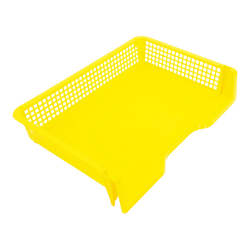 Premto A4 Paper Tray - Landscape Sunshine Yellow-File Boxes & Storage-Premto|Stationery Superstore UK