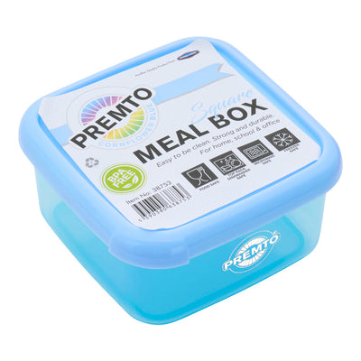 Premto Square BPA Free Meal Box - Microwave Safe - Pastel - Cornflower Blue-Lunch Boxes-Premto|Stationery Superstore UK