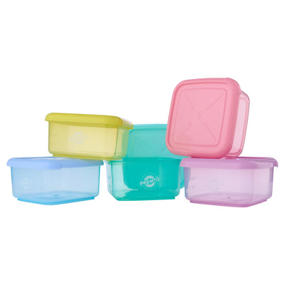 Premto Multipack | Square BPA Free Meal Box - Microwave Safe - Pastel - Set of 5