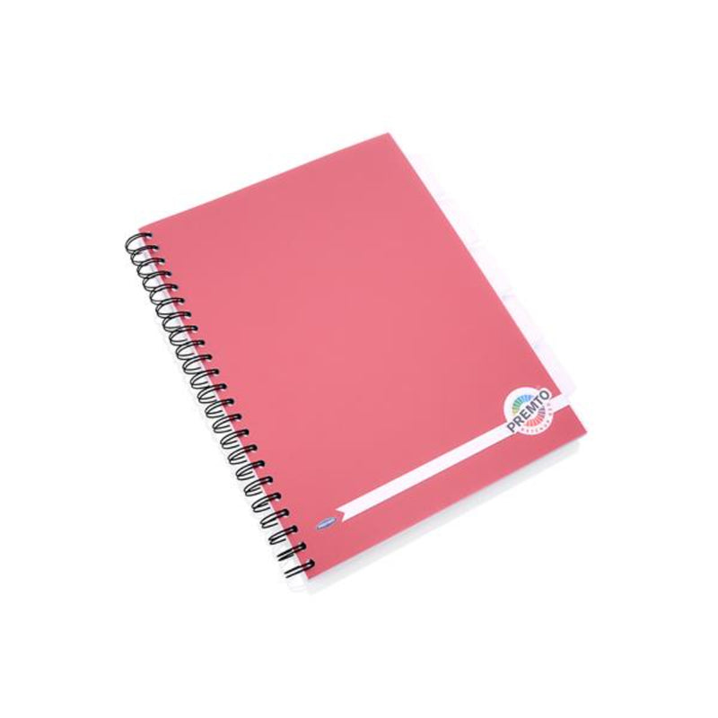 Premto A4 5 Subject Project Book - 250 Pages - Ketchup Red-Subject & Project Books-Premto|Stationery Superstore UK