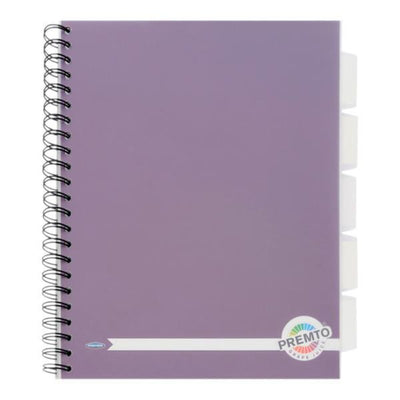 Premto A4 5 Subject Project Book - 250 Pages - Grape Juice Purple-Subject & Project Books-Premto|Stationery Superstore UK