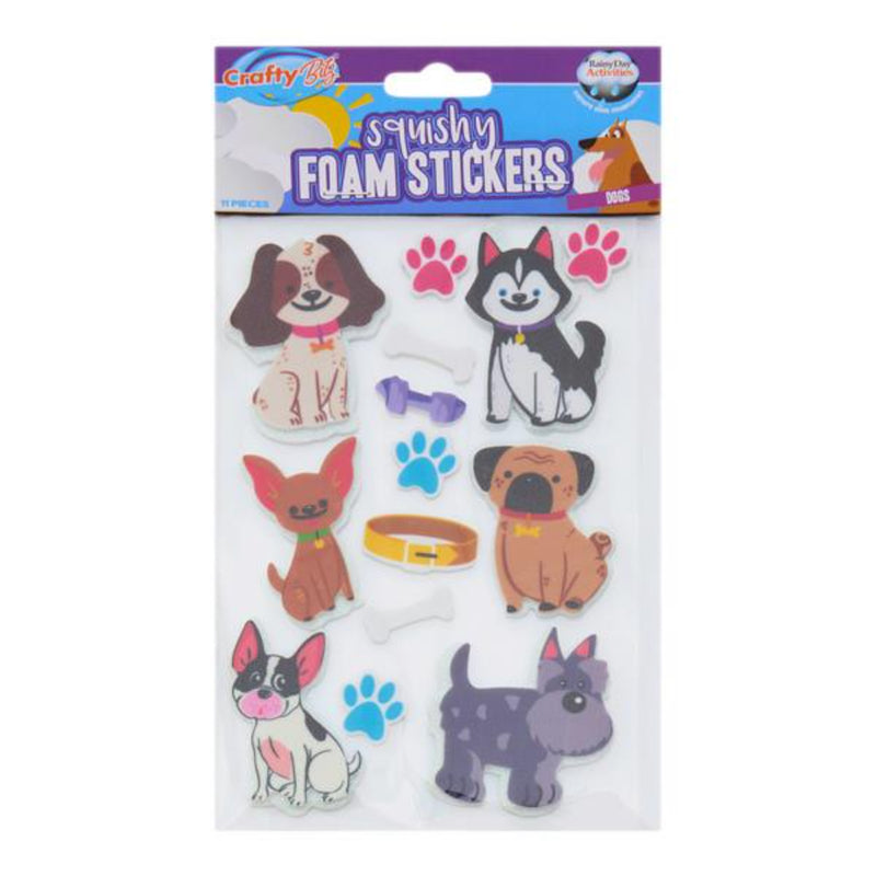 Crafty Bitz Squishy Foam Stickers - Dogs 2- Pack of 11