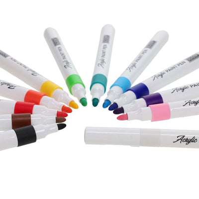 Icon Acrylic Paint Pens - Pack of 12