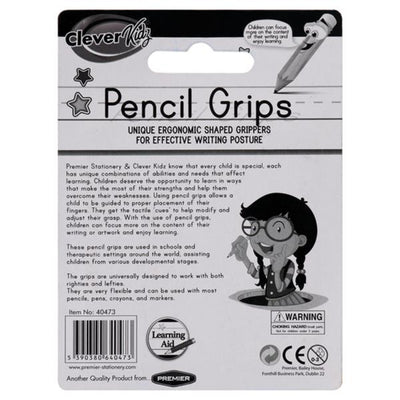Clever Kidz Pencil Grips Assorted Colours - Pack of 5-Pencil Grips-Clever Kidz|Stationery Superstore UK