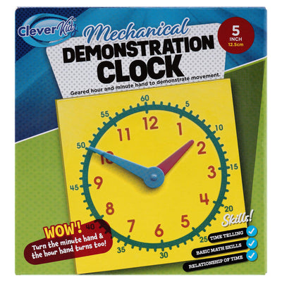 Clever Kidz Mechanical Demonstration Clock 12.5cm-Educational Games-Clever Kidz|Stationery Superstore UK