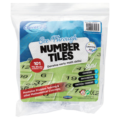 Clever Kidz See Through Number Tiles - 101 Blocks