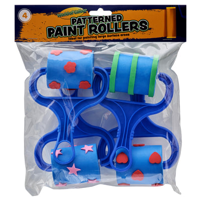 World of Colour Patterned Paint Rollers - Pack of 4-Daubers & Blenders-World of Colour|Stationery Superstore UK
