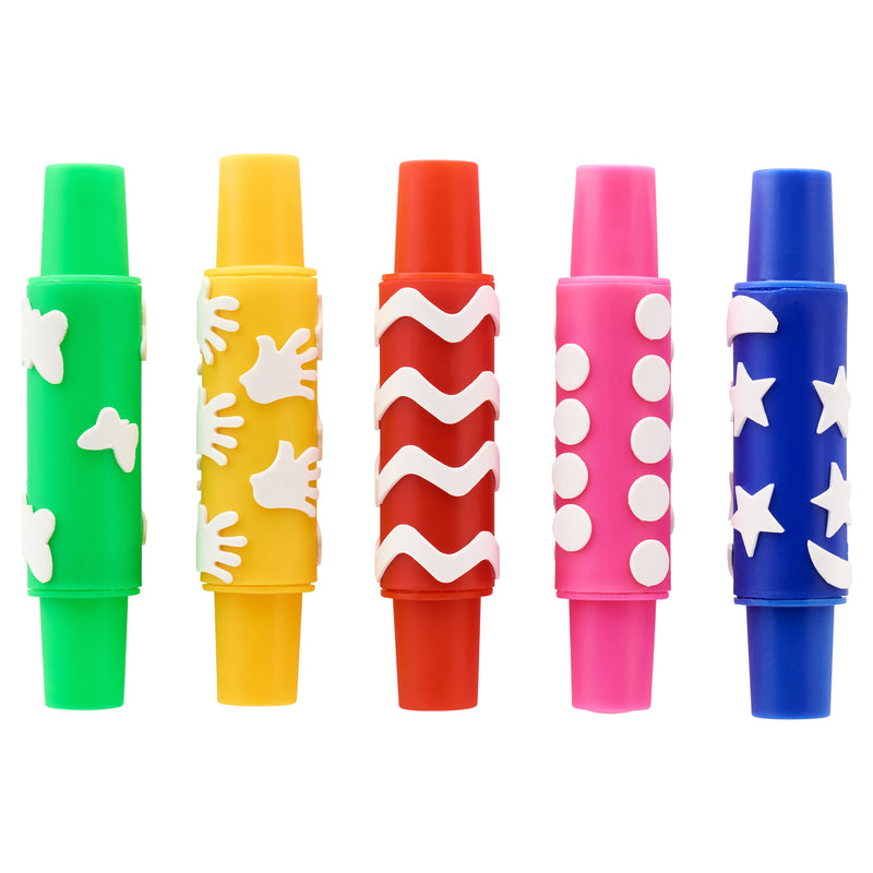 World of Colour Patterned Rolling Pins - Pack of 5-Daubers & Blenders-World of Colour|Stationery Superstore UK