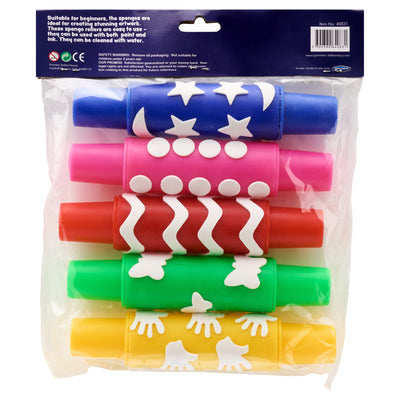 World of Colour Patterned Rolling Pins - Pack of 5-Daubers & Blenders-World of Colour|Stationery Superstore UK