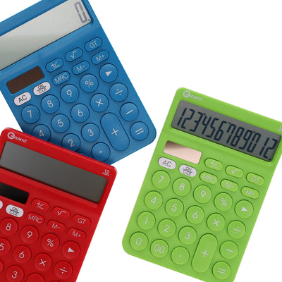 premto-desktop-calculator-maths-essentials-caterpillar-green|stationerysuperstore.uk