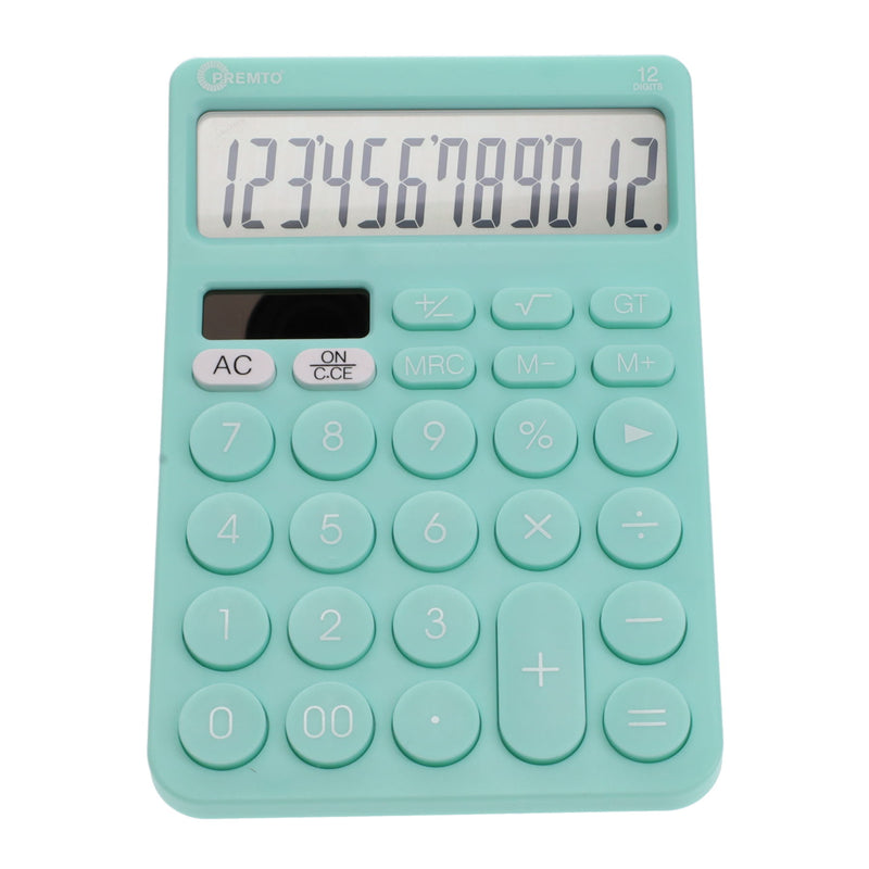 Premto Desktop Calculator Maths Essentials - Mint Magic-Calculators-Premto|Stationery Superstore UK