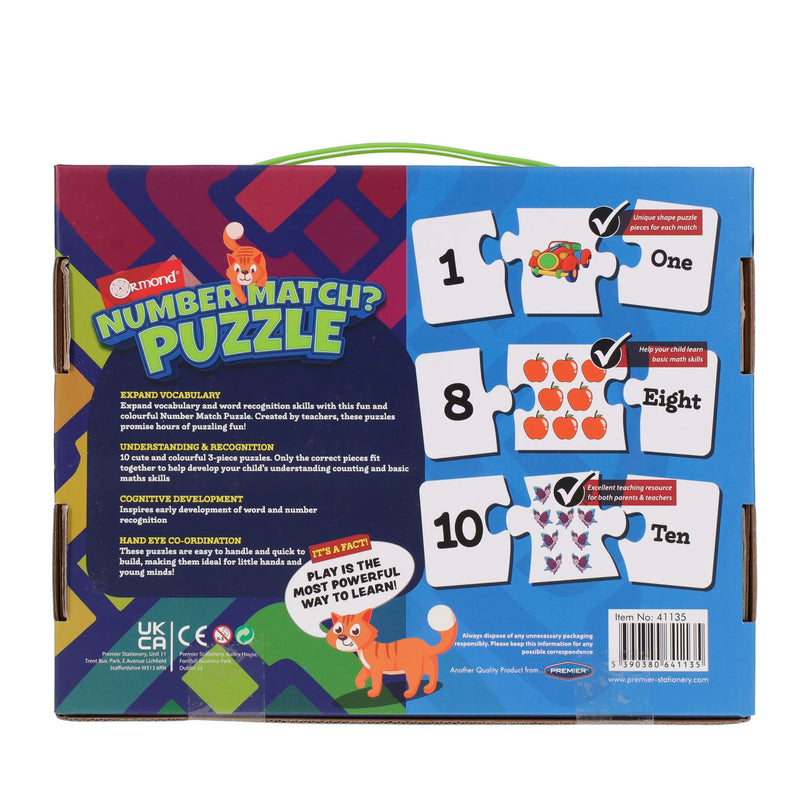 Ormond Number Match Puzzle-Educational Games-Ormond|Stationery Superstore UK