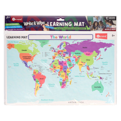 Ormond Learning Mat - The World Map-Educational Games-Ormond|Stationery Superstore UK