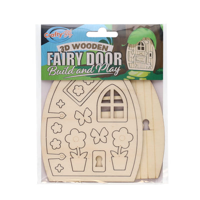 Crafty Bitz 3D Wooden Fairy Door- Fairies Live Here-Kids Art Sets-Crafty Bitz|Stationery Superstore UK