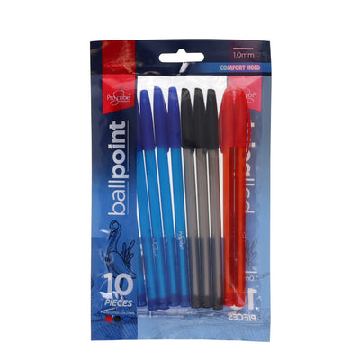 Pro:Scribe Ballpoint Pen - Assorted Colours - Pack of 10-Ballpoint Pens-Pro:Scribe|Stationery Superstore UK