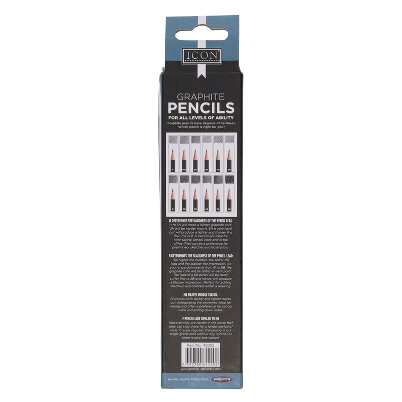 Icon Graphite Pencils - 2B - Box of 12-Pencils-Icon|Stationery Superstore UK