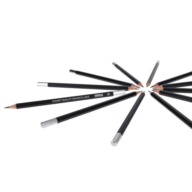 Icon Graphite Pencils - 3B - Box of 12-Pencils-Icon|Stationery Superstore UK
