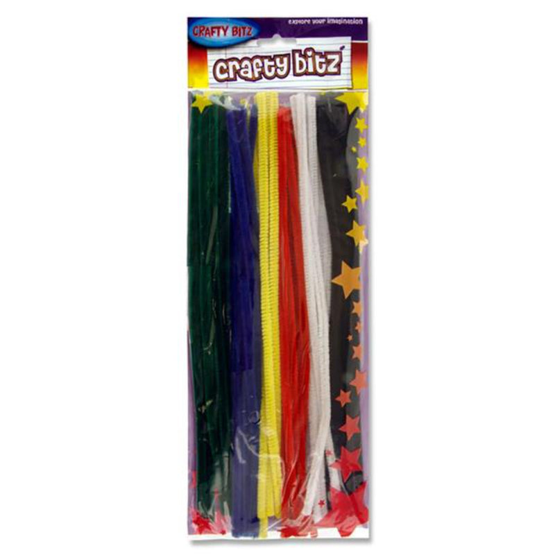 Crafty Bitz 12 Pipe Cleaners - Multiple Colours - Pack of 42-Pipe Cleaners-Crafty Bitz|Stationery Superstore UK