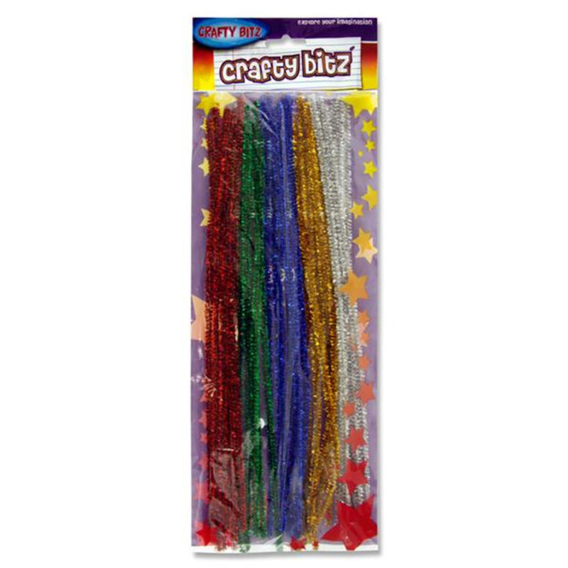 Crafty Bitz 12 Pipe Cleaners - Glitter - Pack of 30-Pipe Cleaners-Crafty Bitz|Stationery Superstore UK