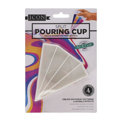 Icon Split Pouring Cup With 4 Seperate Sections-Palettes & Knives-Icon|Stationery Superstore UK