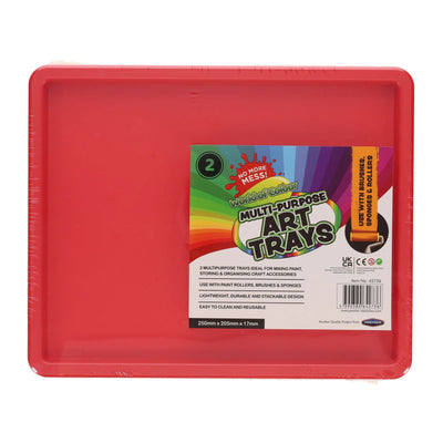 World of Colour Multi-Purpose Art Trays - Pack of 2-Palettes & Knives-World of Colour|Stationery Superstore UK