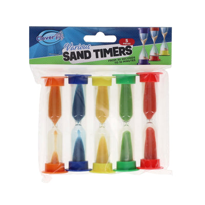 Clever Kidz Various Sand Timers - Pack of 5-Educational Games-Clever Kidz|Stationery Superstore UK