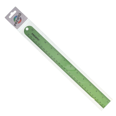 Premto S1 Aluminium Ruler 30cm - Caterpillar Green-Rulers-Premto|Stationery Superstore UK