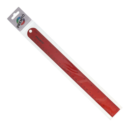 Premto S1 Aluminium Ruler 30cm - Ketchup Red-Rulers-Premto|Stationery Superstore UK