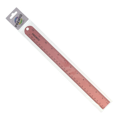 Premto Pastel Aluminium Ruler 30cm - Pink Sherbet-Rulers-Premto|Stationery Superstore UK