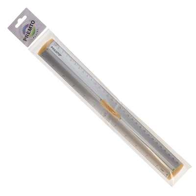 Premto Pastel Aluminum Ruler With Grip 30cm - Papaya-Rulers-Premto|Stationery Superstore UK