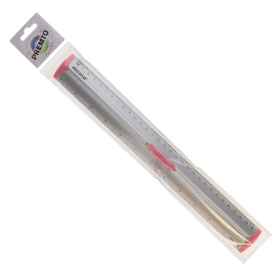 Premto Pastel Aluminum Ruler With Grip 30cm - Pink Sherbet-Rulers-Premto|Stationery Superstore UK