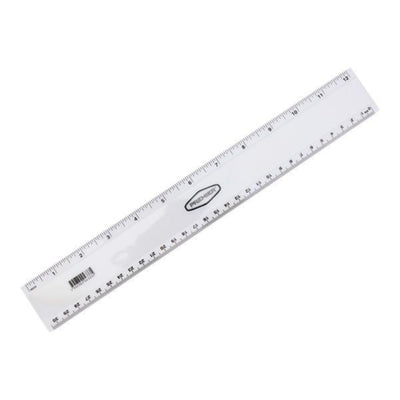 Student Solutions 12/30cm Transparent Ruler-Rulers-Student Solutions|Stationery Superstore UK