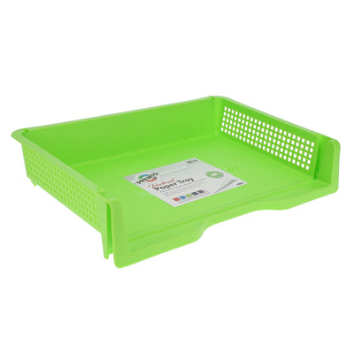 premto-a4-paper-tray-caterpillar-green|Stationerysuperstore.uk