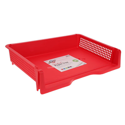 Premto A4 Paper Tray - Ketchup Red-File Boxes & Storage-Premto|Stationery Superstore UK