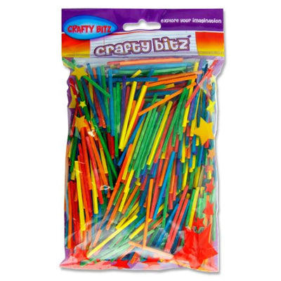 Crafty Bitz Matchsticks - Coloured - 75g Bag-Lollipop & Match Sticks-Crafty Bitz|Stationery Superstore UK