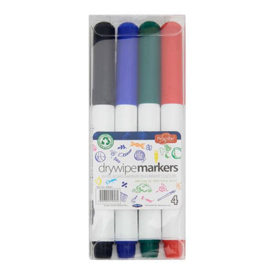 Pro:Scribe Dry Wipe Whiteboard Markers Thin - Pack of 4-Whiteboard Markers-Pro:Scribe|Stationery Superstore UK
