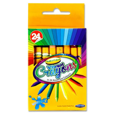 World of Colour Wax Crayons - Pack of 24-Crayons-World of Colour|Stationery Superstore UK