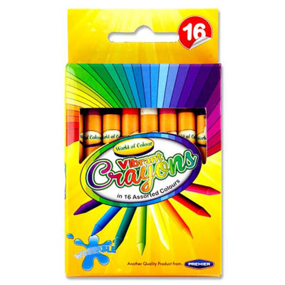World of Colour Wax Crayons - Box of 16-Crayons-World of Colour|Stationery Superstore UK
