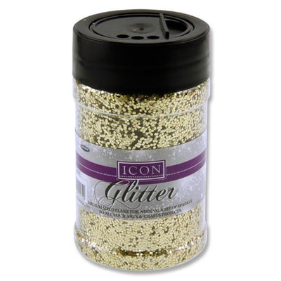 Icon Glitter - 110g - Gold-Sequins & Glitter-Icon|Stationery Superstore UK